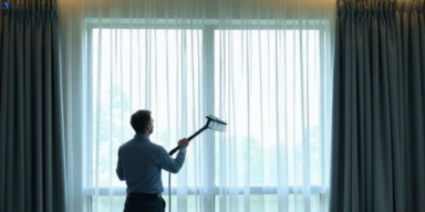 Commercial curtain steam cleaning service kuraby hotels offices