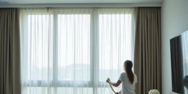 Delicate sheer drape cleaning kuraby Matty Curtain Cleaning