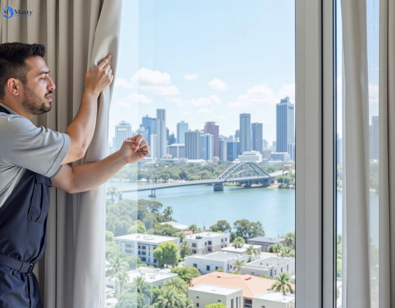 Professional curtain steam cleaning service kuraby QLD by Matty Curtain Cleaning
