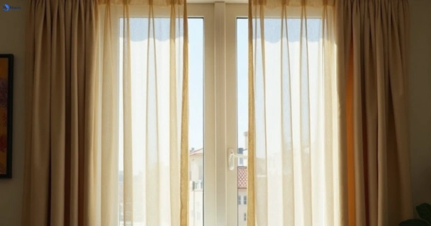 Dusty and dull curtains in kuraby before steam cleaning
